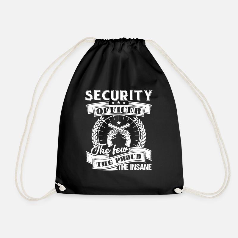 Security Officer Proud Security Officer - Drawstring Bag - black