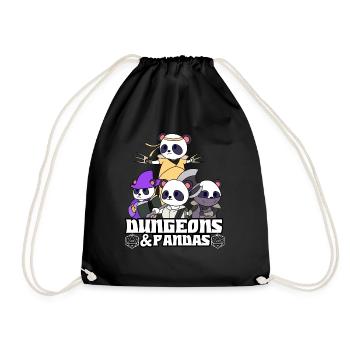 Adventure RPG Dice Fantasy Gift - Drawstring Bag - black - Front