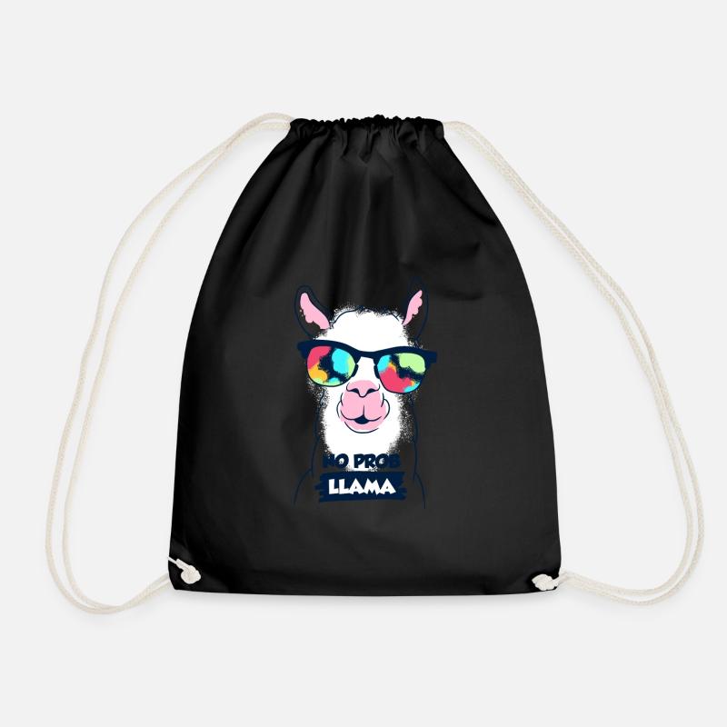 Lama - Turnbeutel - Schwarz