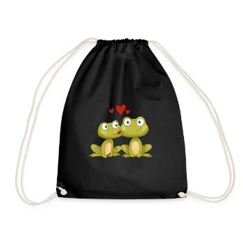 Frosch - Turnbeutel - Schwarz - Vorne