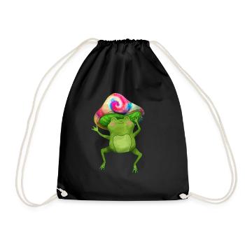 Frosch - Turnbeutel - Schwarz - Vorne