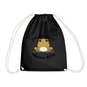 Frosch - Turnbeutel - Schwarz - Vorne