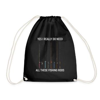 Angling - Drawstring Bag - black - Front