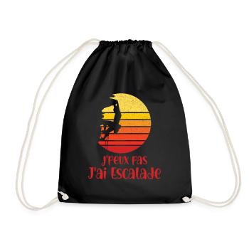 Je peux pas J'ai escalade - sport - humour - Sac de sport léger - noir - Devant