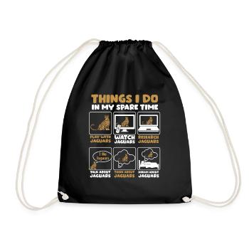 Liebes jaguar zeit geschenk - Turnbeutel - Schwarz - Vorne