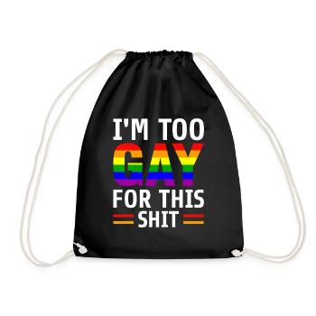 Je suis trop gay pour ces bêtises - Sac de sport léger - noir - Devant