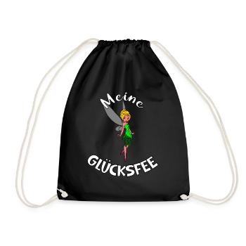 Meine Glücksfee Geburtstag Mädchen - Turnbeutel - Schwarz - Vorne