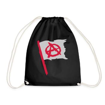 Logo du symbole de l'anarchie du drapeau - Sac de sport léger - noir - Devant