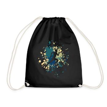 Athletics Running Sport Color Splash - Drawstring Bag - black - Front