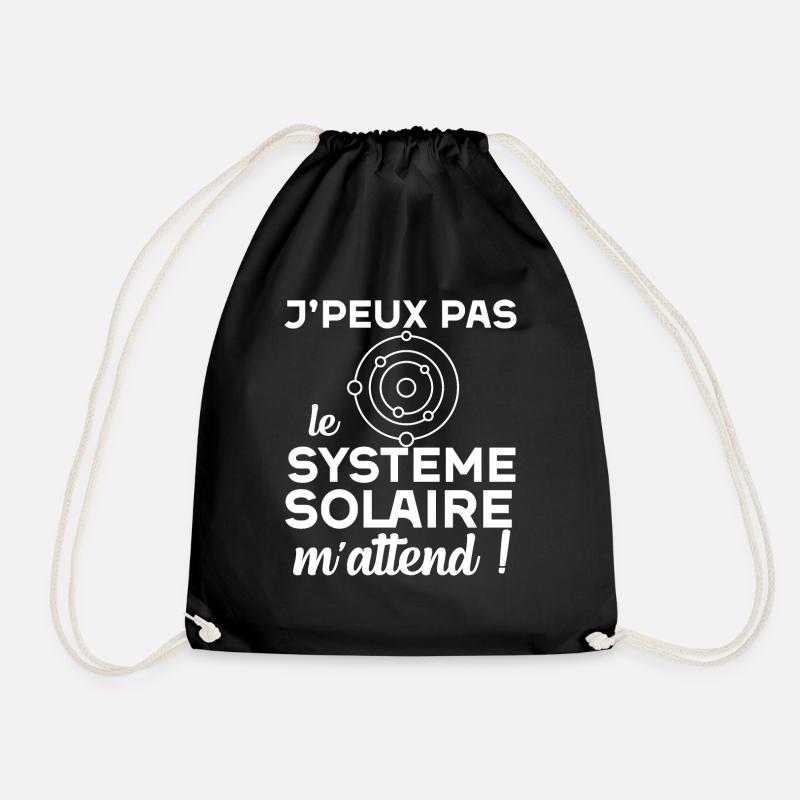 J'peux pas le système solaire m'attend astronomie - Sac de sport léger - noir