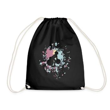 Fitness Haltérophilie Couleur Splash - Sac de sport léger - noir - Devant