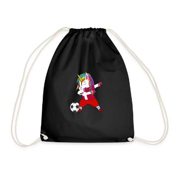 Denmark football-dabbing gift - Drawstring Bag - black - Front