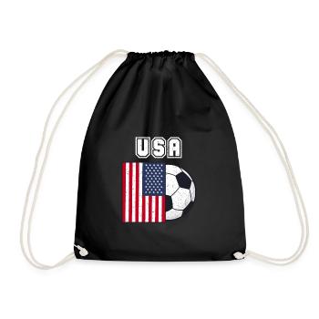 Cadeau drapeau de l’équipe de football des États-Unis - Sac de sport léger - noir - Devant