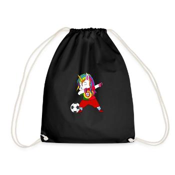 Portugal Football Dabbing Cadeau - Sac de sport léger - noir - Devant