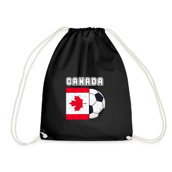 Cadeau du drapeau de l’équipe canadienne de football - Sac de sport léger - noir - Devant