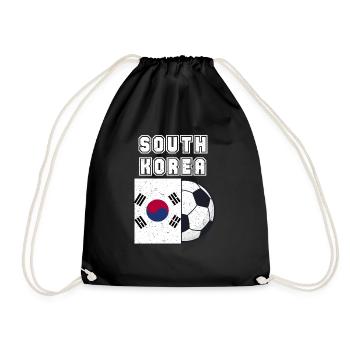 South Korea Football Team Flag Gift - Drawstring Bag - black - Front