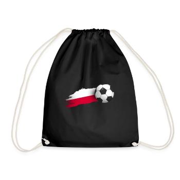 Poland football gift - Drawstring Bag - black - Front