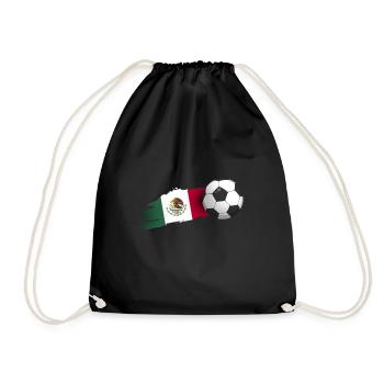 Mexico football gift - Drawstring Bag - black - Front
