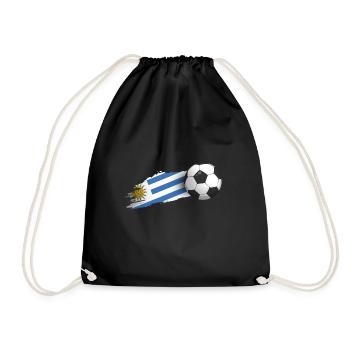 Uruguay football gift - Drawstring Bag - black - Front