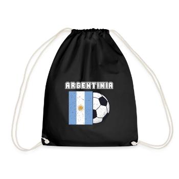 Argentinien-fußball-team-flaggen-geschenk - Turnbeutel - Schwarz - Vorne