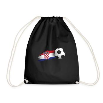 Kroatien-fußball-geschenk - Turnbeutel - Schwarz - Vorne