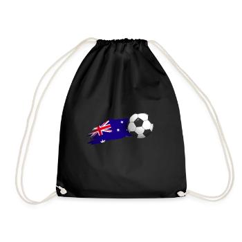 Australien-fußball-geschenk - Turnbeutel - Schwarz - Vorne