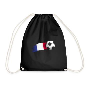 Cadeau de football français - Sac de sport léger - noir - Devant