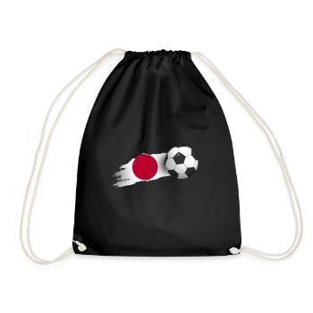 Japan Football Gift - Drawstring Bag - black - Front