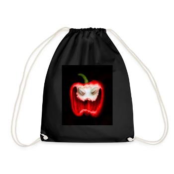 red demonic laughter for Halloween - Drawstring Bag - black - Front