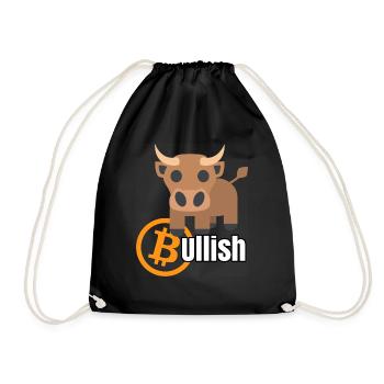 Bullish toon - Drawstring Bag - black - Front