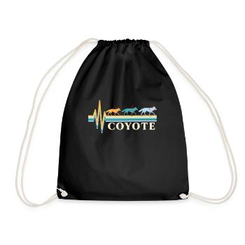 Coyote Hunting Coyote Hunter Coyote - Drawstring Bag - black - Front