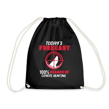 Coyote Hunting Coyote Hunter Coyote - Drawstring Bag - black - Front
