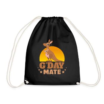 Kangaroo G-Day Mate Kangoroo - Drawstring Bag - black - Front