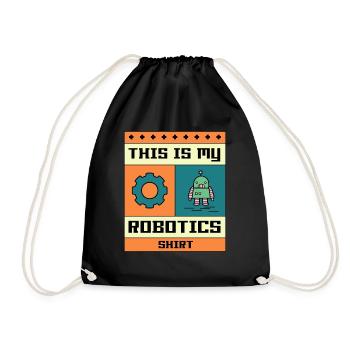 Robotics Engineer Mechanics Electro Student - Drawstring Bag - black - Front