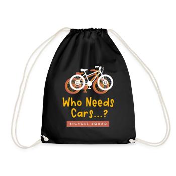 Qui a besoin de voitures, de vélos, de loisirs - Sac de sport léger - noir - Devant