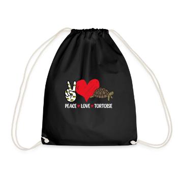 Paix chère tortue - Sac de sport léger - noir - Devant
