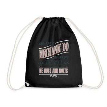 BDAY mécanicien d’avion technicien automobile drôle - Sac de sport léger - noir - Devant