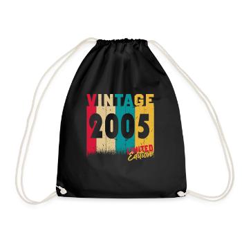18 anniversaire 18 ans né 2005 - Sac de sport léger - noir - Devant