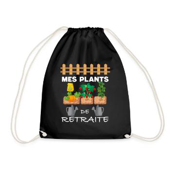 Plan de retraite Jardinage Citation Jardinier - Sac de sport léger - noir - Devant