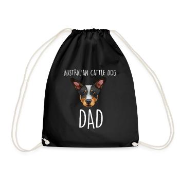 Australian Cattle Dog - Drawstring Bag - black - Front