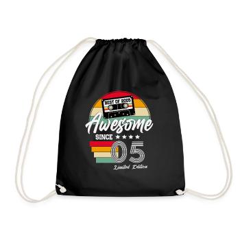 Original 2005 Vintage Cadeau d’anniversaire Rétro - Sac de sport léger - noir - Devant