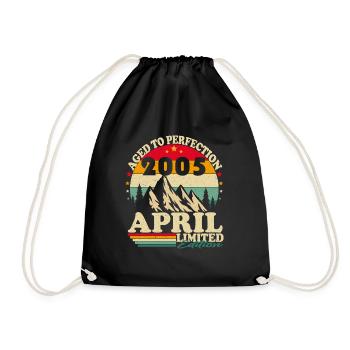 Avril 2005 Vintage vintage cadeau d’anniversaire - Sac de sport léger - noir - Devant