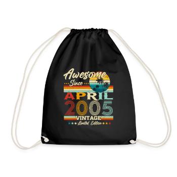 Avril 2005 Vintage vintage cadeau d’anniversaire - Sac de sport léger - noir - Devant