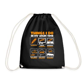 Tronçonneuse - Sac de sport léger - noir - Devant