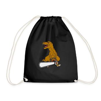 T-Rex Tronçonneuse - Sac de sport léger - noir - Devant