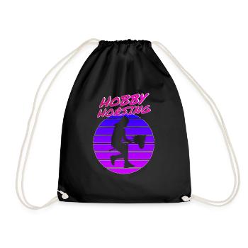 Hobby Horsing Riding Hobby cheval mignon cheval - Sac de sport léger - noir - Devant