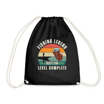 Fishing Legend - Level Rusty Can completed - Drawstring Bag - black - Front