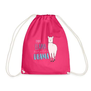 Hilarant dramatique Llama Sarcastique Dicton Drôle - Sac de sport léger - fuchsia - Devant