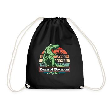 Bompi Saurus Belgium Grandpa Flemish Father Flanders - Drawstring Bag - black - Front
