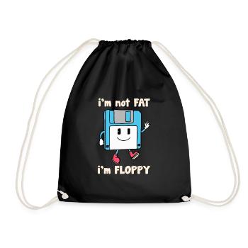 Floppy Disk Witz Joke - Drawstring Bag - black - Front